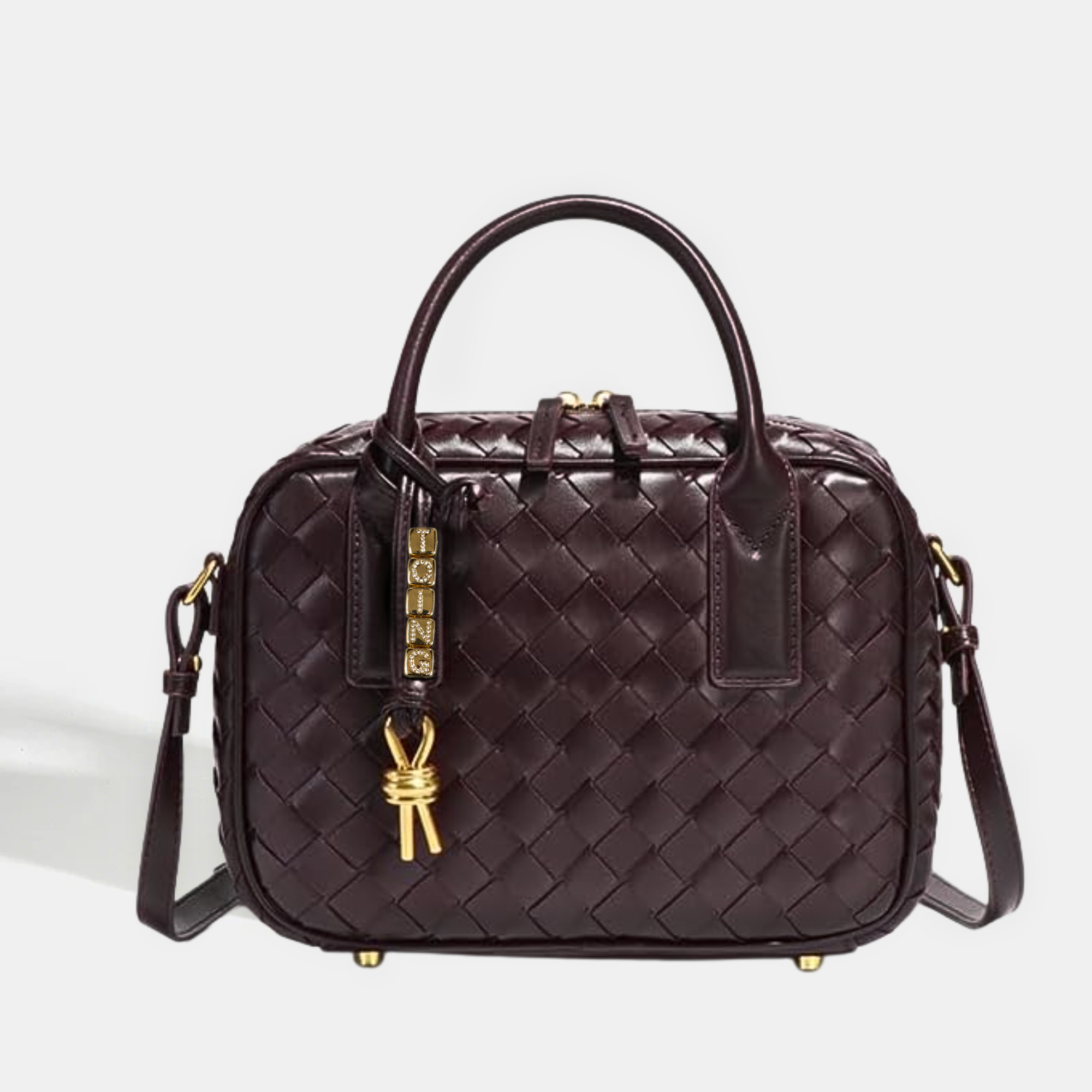 Chic Woven Leather Handbag