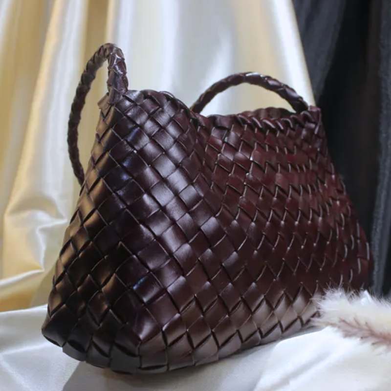 Personalized Name Braided Charm Tote Bag