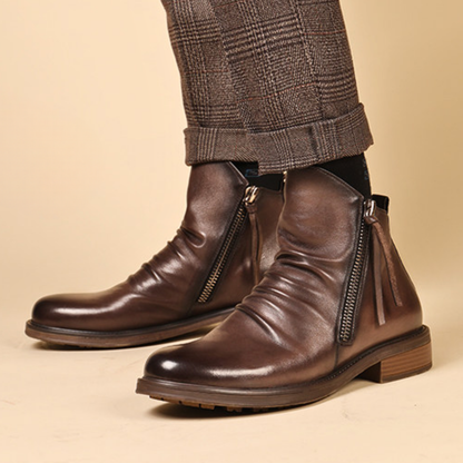 (🔥🎁Lowest Price - 70% Discount) Italian Handmade Embossed Genuine Leather Chelsea Boots