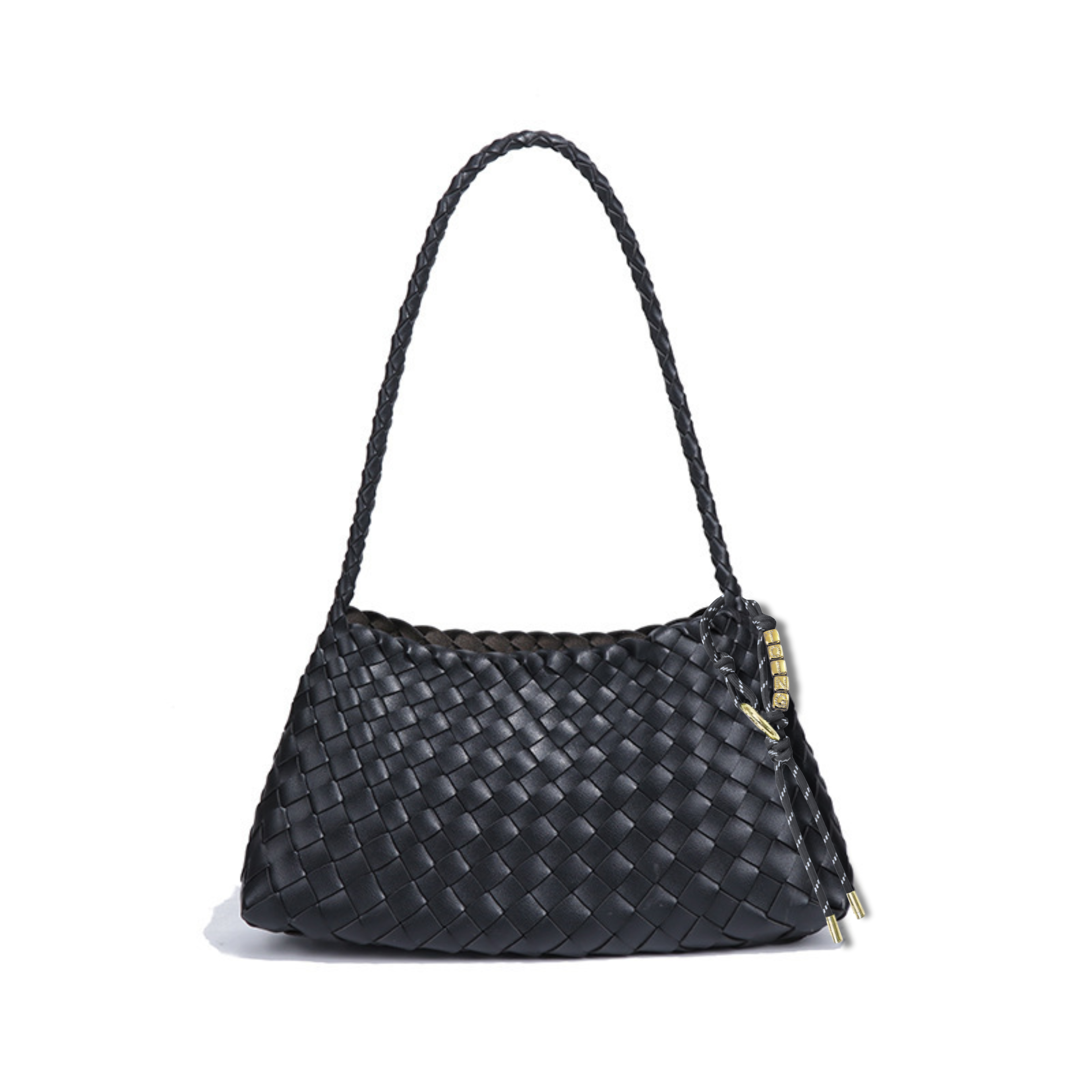 Personalized Name Braided Charm Tote Bag