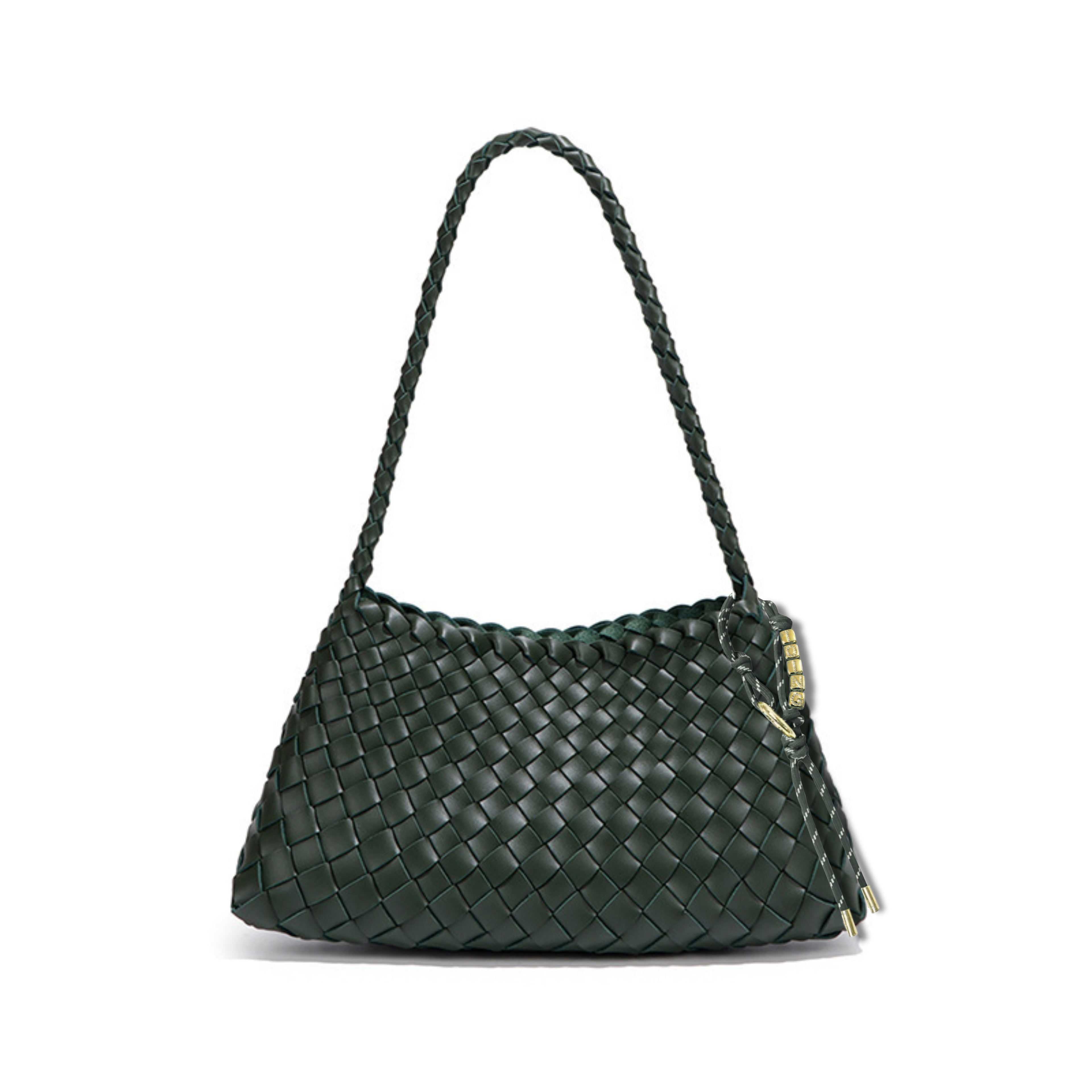 Personalized Name Braided Charm Tote Bag