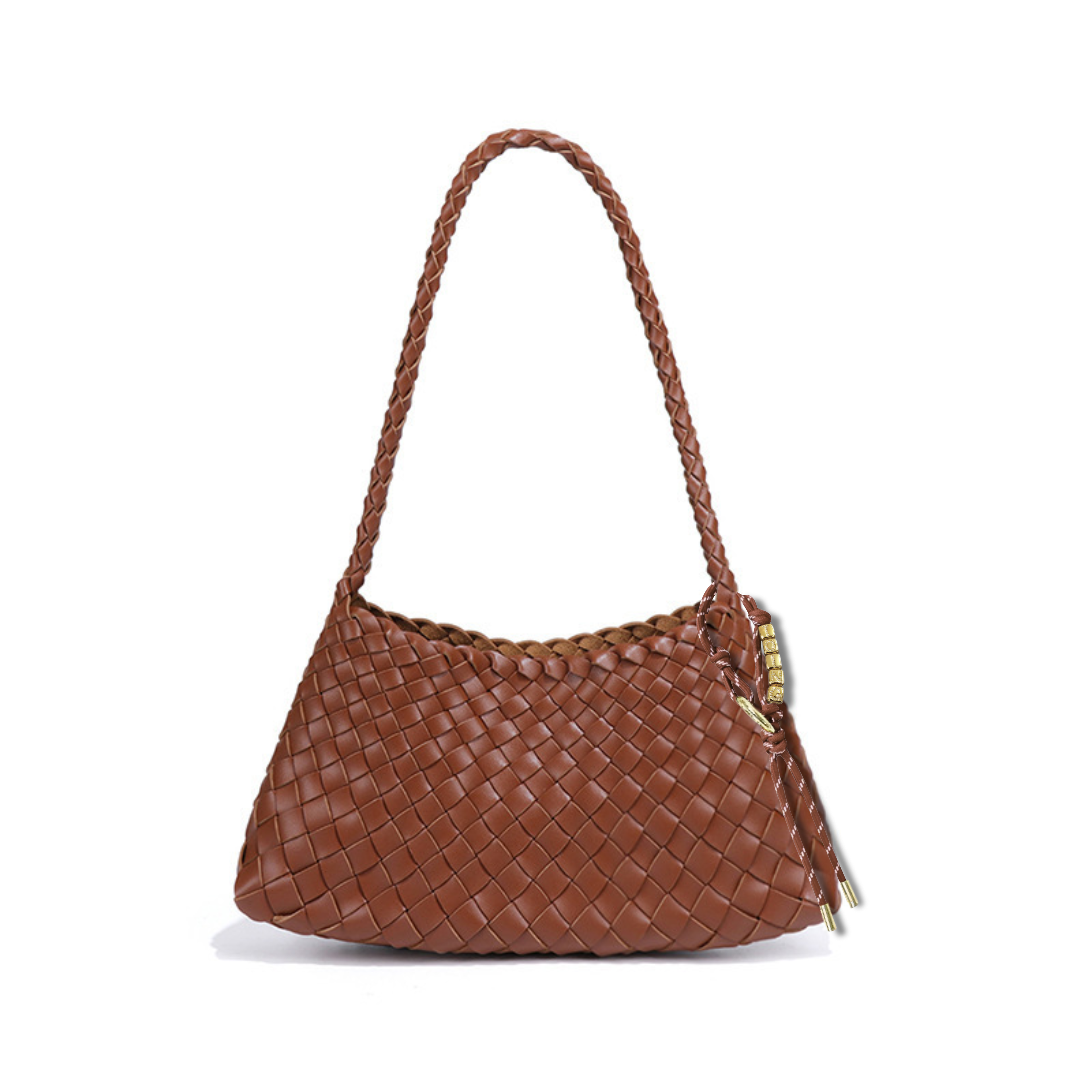 Personalized Name Braided Charm Tote Bag