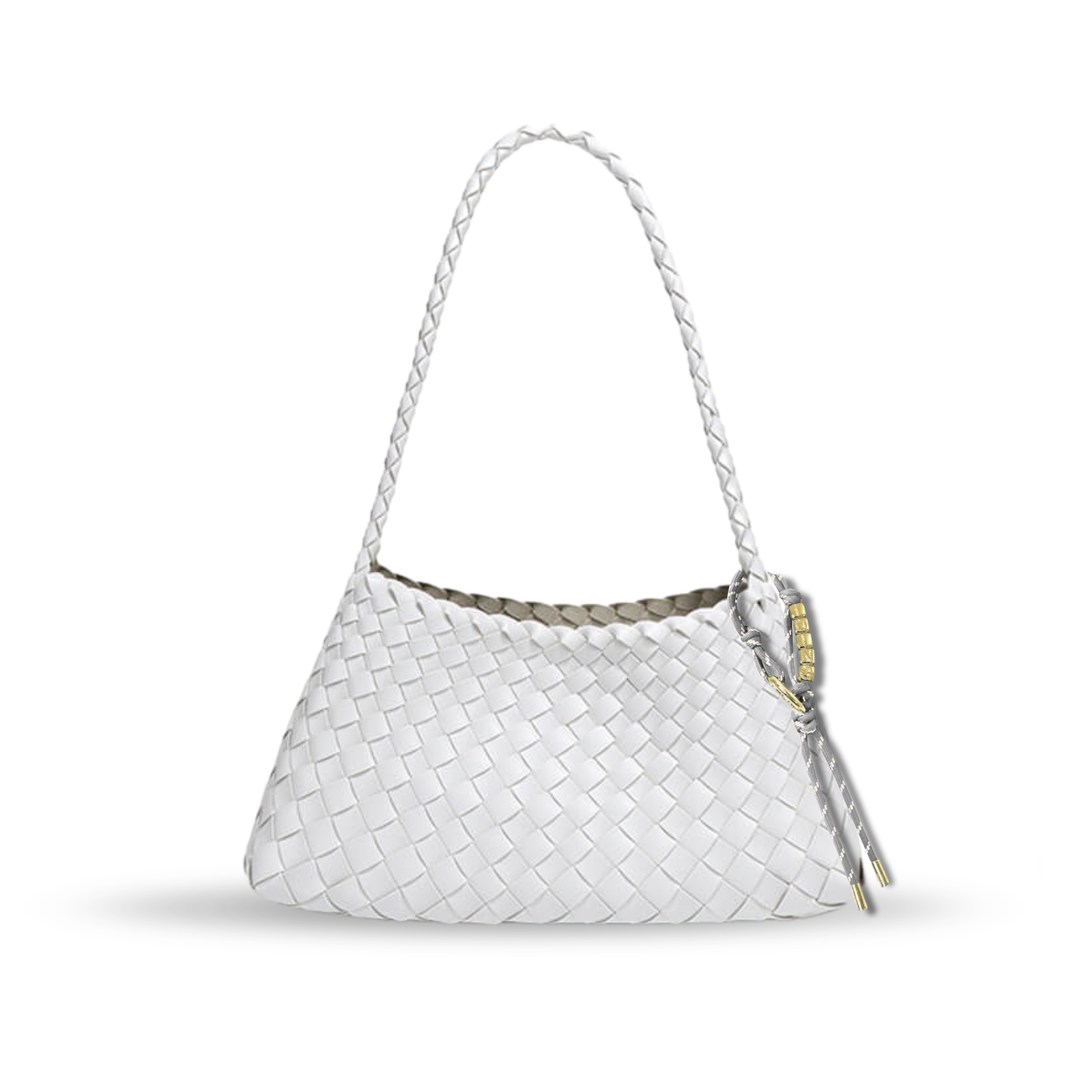 Personalized Name Braided Charm Tote Bag