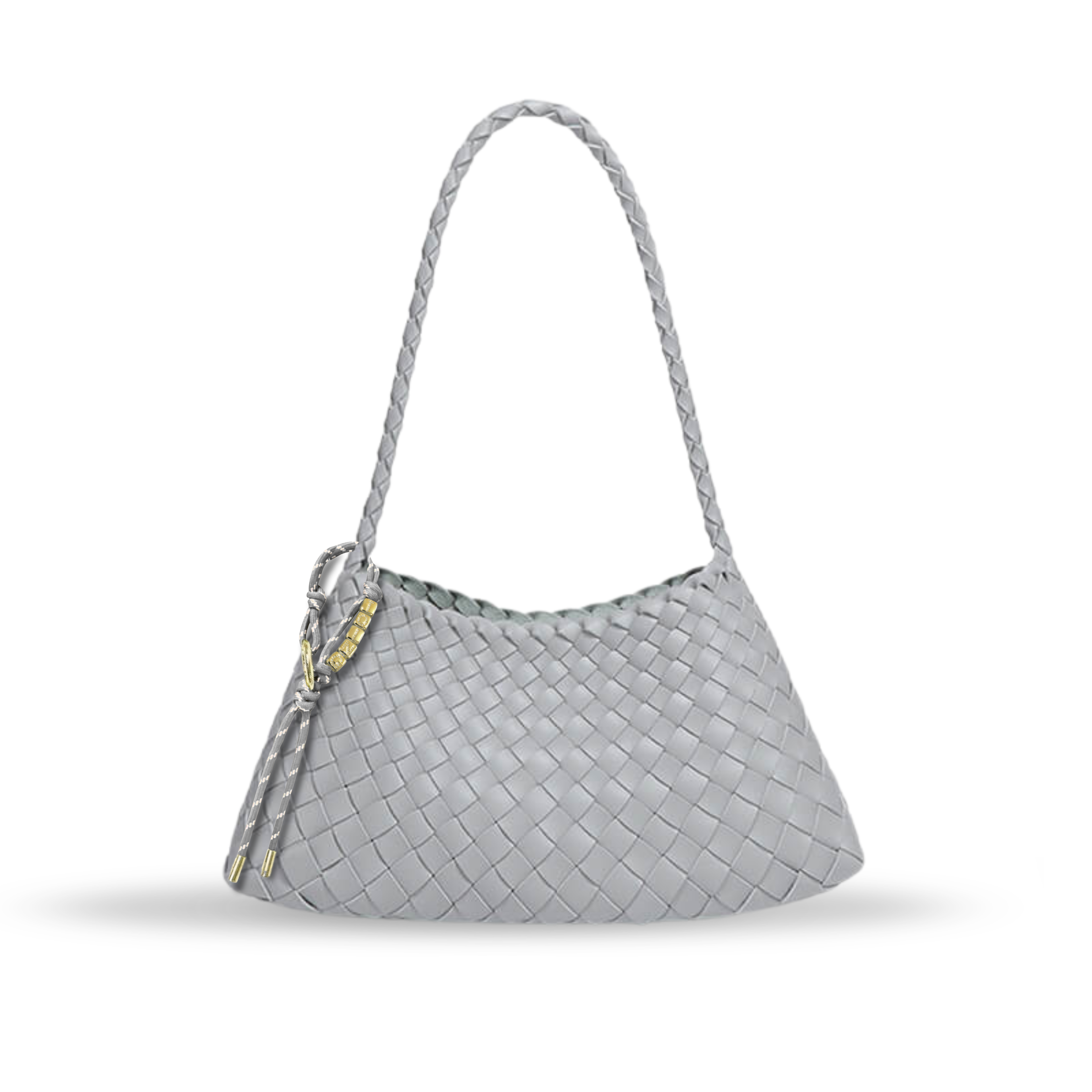 Personalized Name Braided Charm Tote Bag