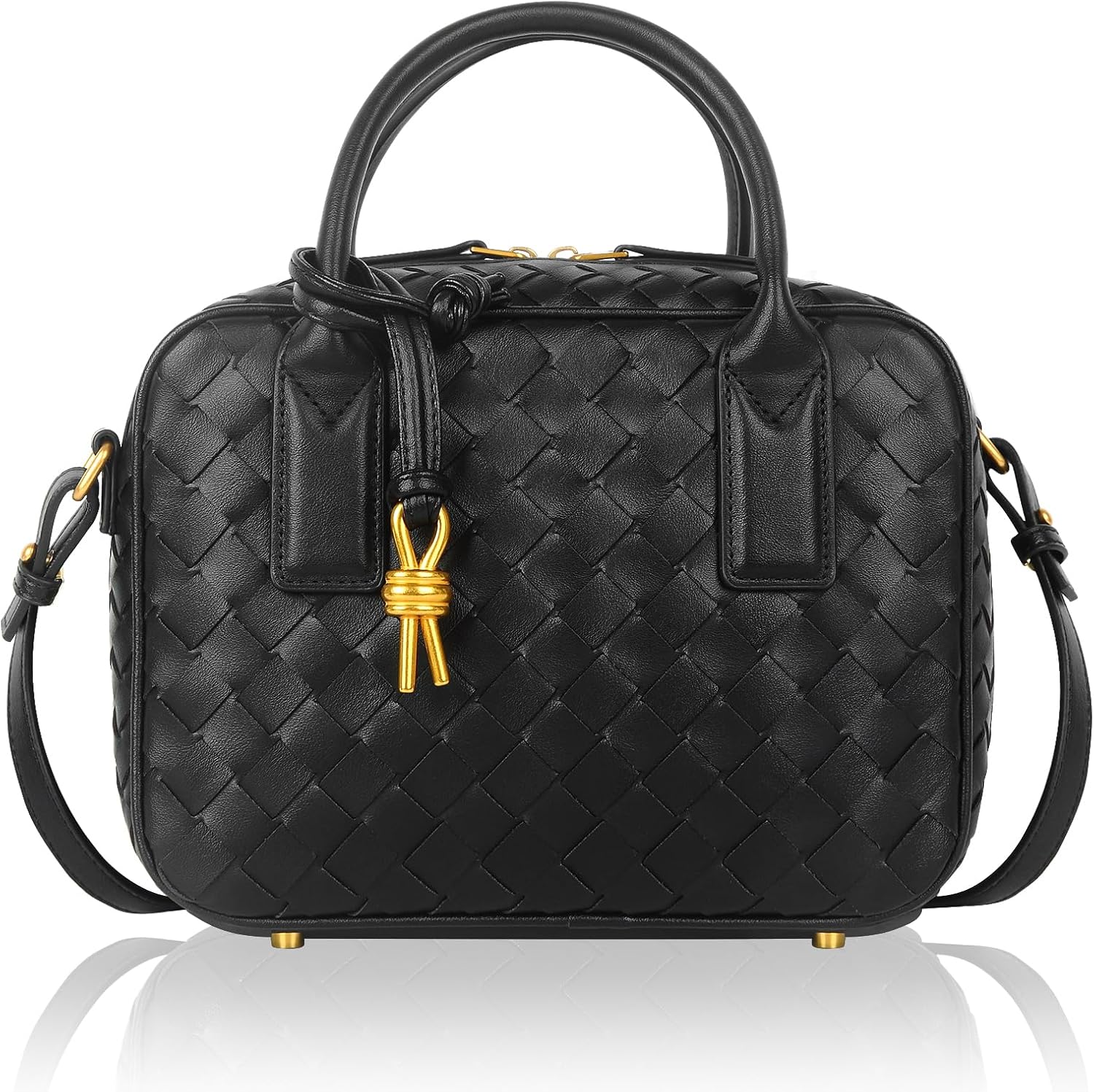 Chic Woven Leather Handbag