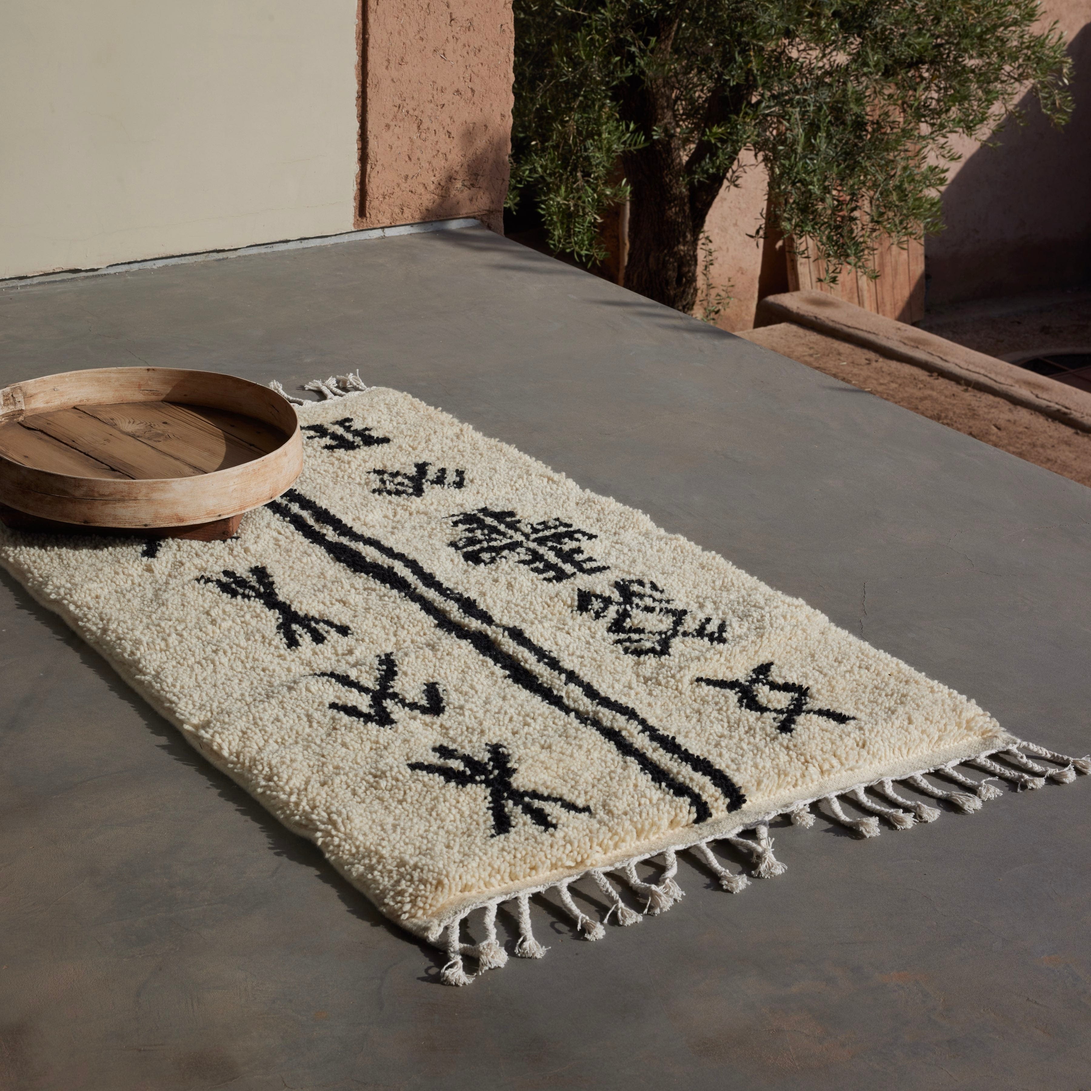 Salima Hand-Knotted Beni Ourain Accent Rug