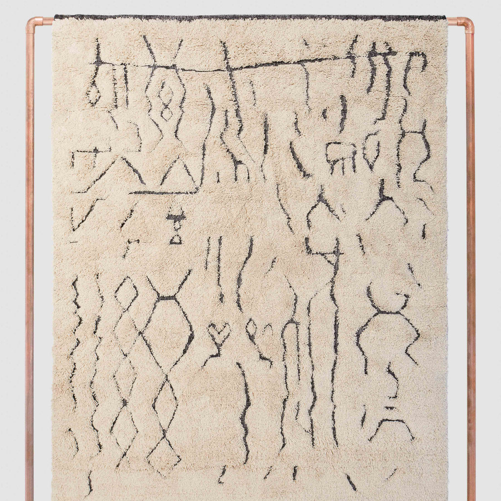 Nahla Hand-Knotted Beni Ourain Area Rug