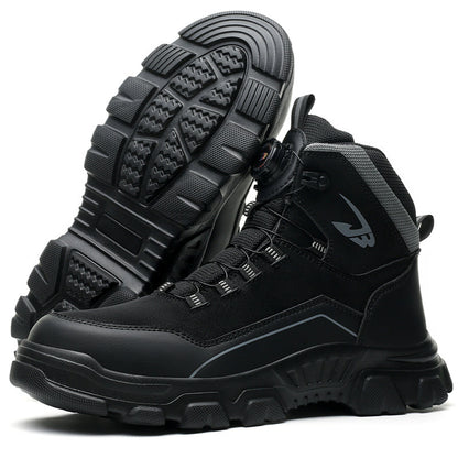 Men's Steel Toe Hand Stitched Cow Leather Boots Motorcycle Boots Work Boots Hiking Boots